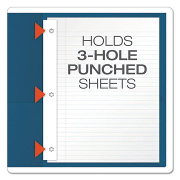 Oxford™ Twin-pocket Folders With 3 Fasteners, 0.5" Capacity, 11 X 8.5, Blue, 25-box freeshipping - TVN Wholesale
